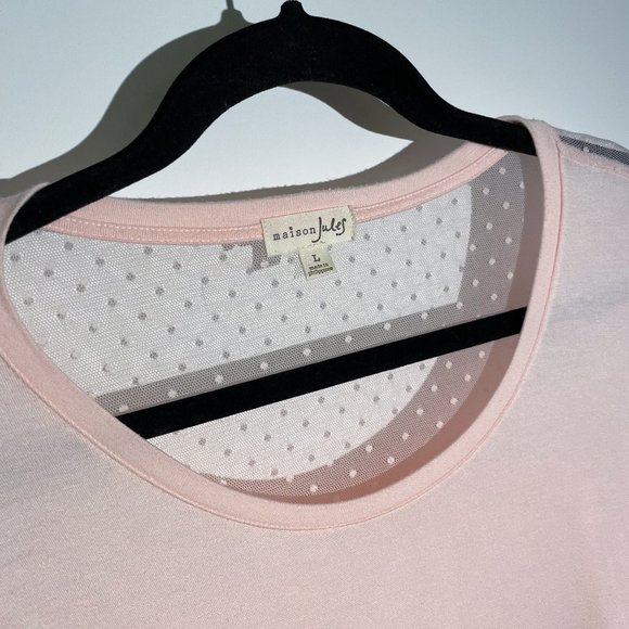 Maison Jules | PINK LONG SLEEVE TEE - Picture 3 of 4